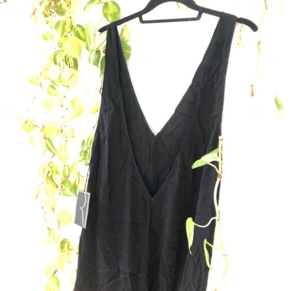 Reformation Butler Summer Midi Dress XS Black V-neck Sleeveless - Picture 7 of 7